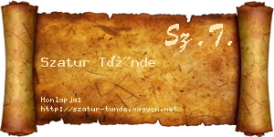 Szatur Tünde névjegykártya